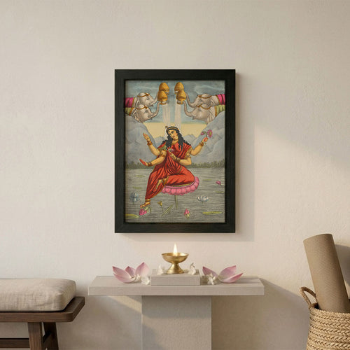 Goddess Kamalatmika, the Trantric Lakshmi framed poster