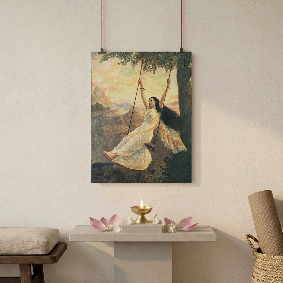 Mohini on a swing poster
