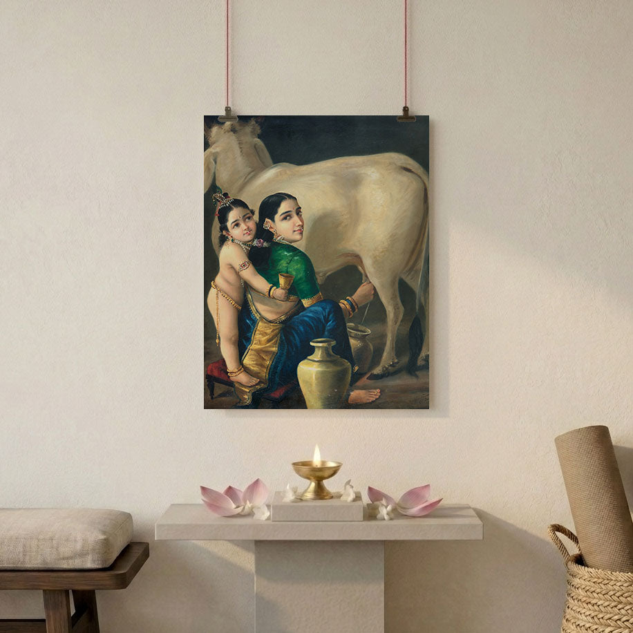 Yashoda and Krishna poster