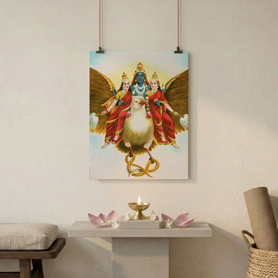 Vishnu on Garuda poster