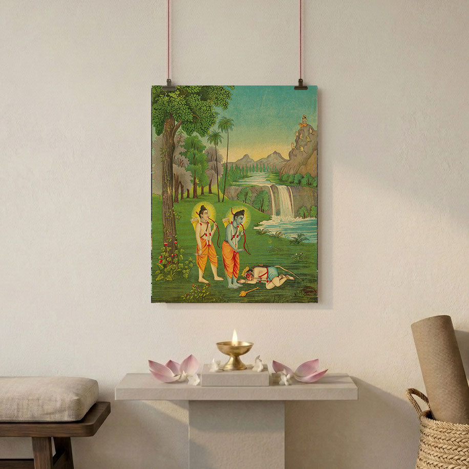 Rama, Lakshman and Hanuman poster